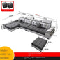 Gray Large Wood Sofas Filler Waterproof Design Lazy Lounges Puffs Couch Salon Recliner Luxury Canape Salon Furniture Home