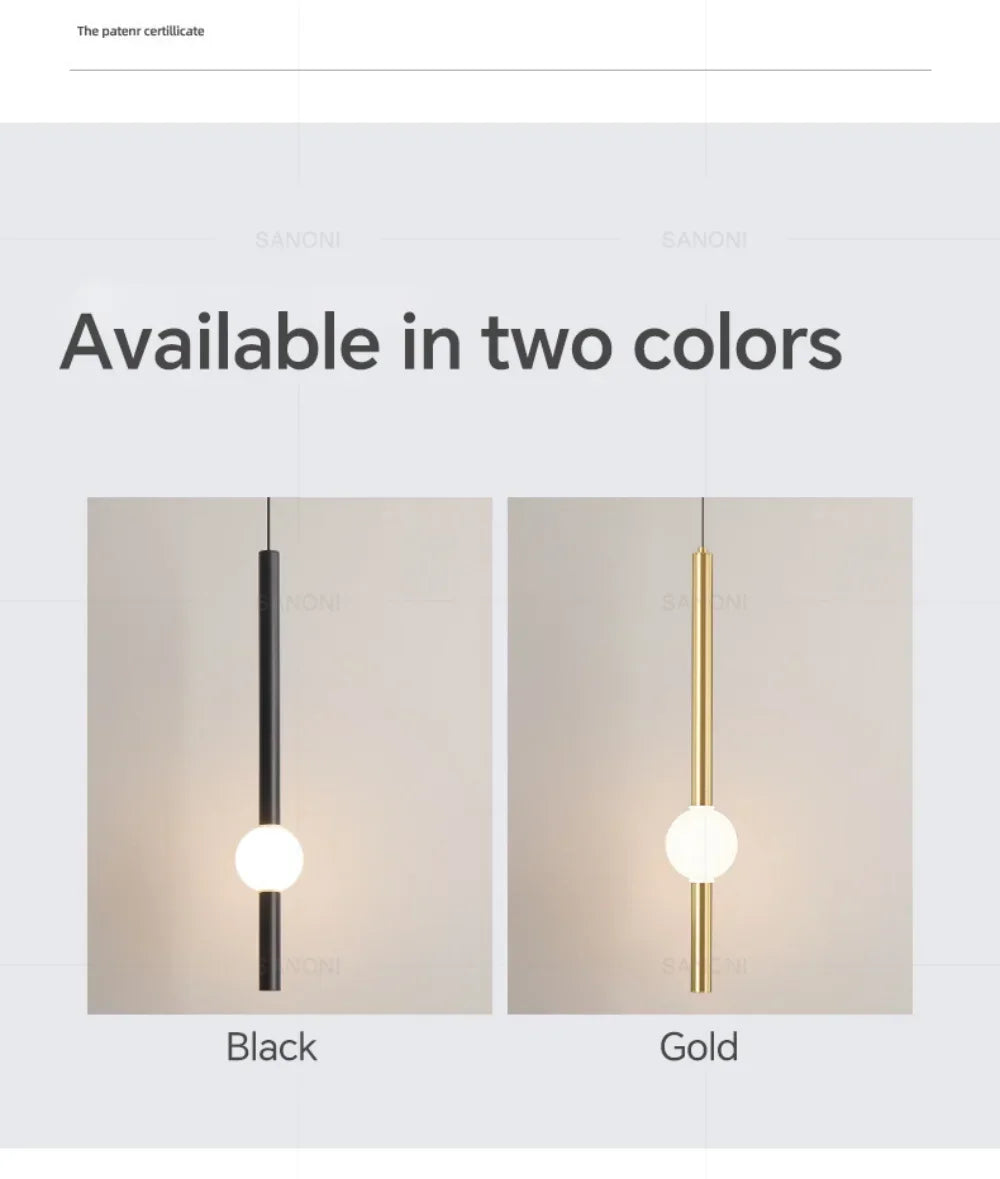 Modern Simple LED Pendant Lamp Living Room Bedroom Bedside TV Background Kitchen Island Restaurant Home Decor Lighting Fixture