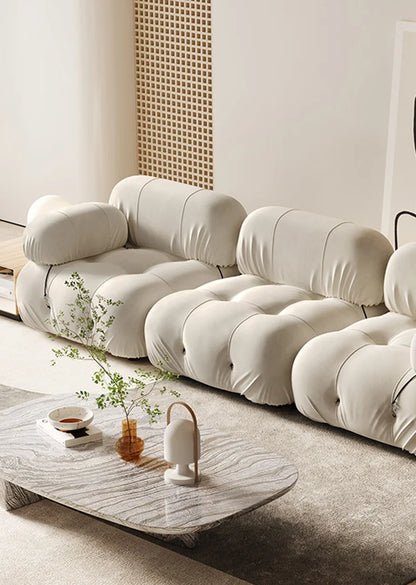 Combination square sofa Mario bedroom small apartment full sponge vacuum compression Living room leisure chair lazy fabric sofa