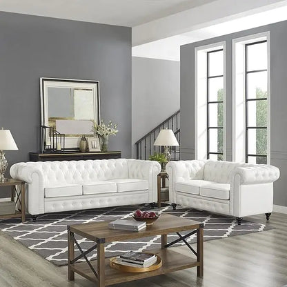 Chesterfield Sofa Set Living Room Chair Juegos Leather Couch Sofa Chair for Bedroom Modern Chesterfield Tufted Leather Chair