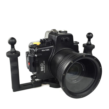 Meikon 40 M 130ft Waterproof Underwater Camera Housing Diving Kasus untuk Canon EOS DSLR 80D Digital Kamera Scuba Pakaian