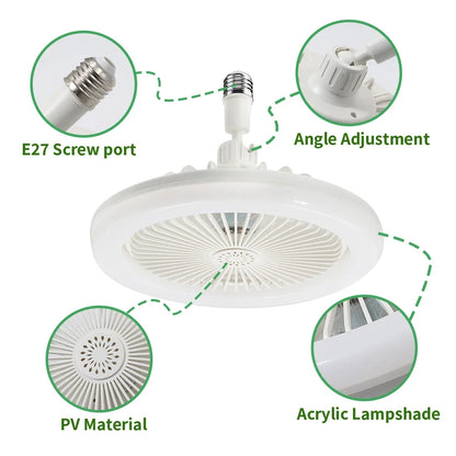 Favorable Discount White Light Round Mini Fan Lamp with Smart Remote Control Chandelier Ceiling Fan Light