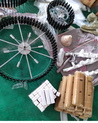 Large Top Long Crystal Led Chandeliers Hotel Hall Living Room Luxury Multi-layer Staircase Lighting Black Stainless Steel Light