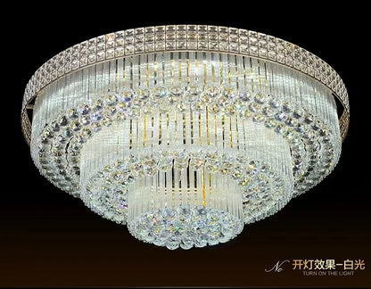 Nordic Modern Golden Round Ring Hanging Light Modern LED Crystal Ceiling Chandelier Lamp For Dinning Living Room Hall Home Decor