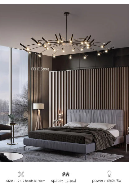 Living room lamp, new light luxury bedroom chandelier Nordic lamps modern minimalist atmosphere For home dining room Lights