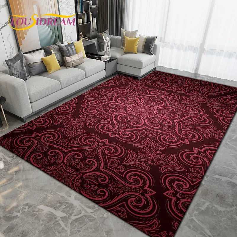 Persia Bohemia Nordic  Area Rug Large,Carpet Rug for Living Room Bedroom Sofa Doormat Decoration,kids Play Non-slip Floor Mat 3D