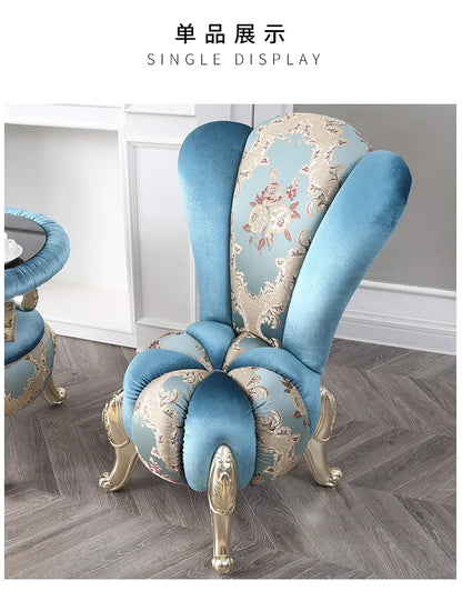 European-Style Leisure Chair Coffee Table Three-Piece Living Room Sofa Couch Balcony Table and Chair Living Room