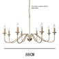 Retro Loft Living Room Chandelier Lighting E14 Vintage American Style Black/Gold Ceiling Chandelier Household Dining Room Light