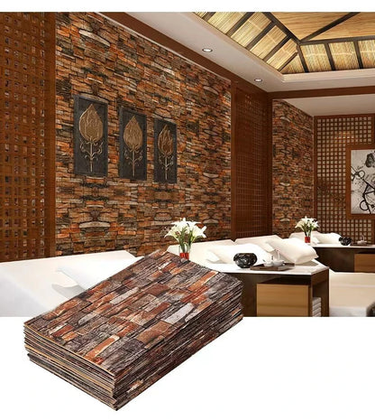 70cmx1/5/10m 3D Wallpaper Decoration Self-adhesive Antique Foam Brick Wallpaper Living Room Bedroom Waterproof 3d Wall Sticker