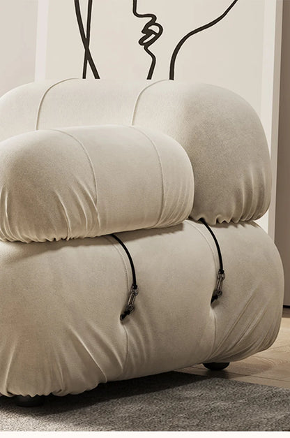Combination square sofa Mario bedroom small apartment full sponge vacuum compression Living room leisure chair lazy fabric sofa