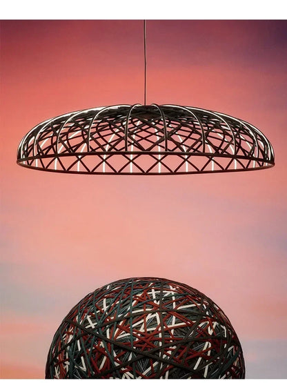 Designer Skynest Pendant Light Foscarini Mesh Macaron Lamp Living Room Staircase Restaurant Bar Chandelier Home Decor Aesthetic