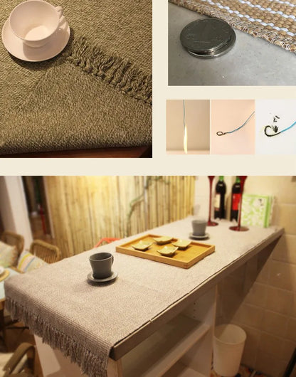 Cotton Soft Tassel Home Carpets for Living Room Bedroom Decorate Carpet Floor Door Mat Nordic LinenArea Rug Mats