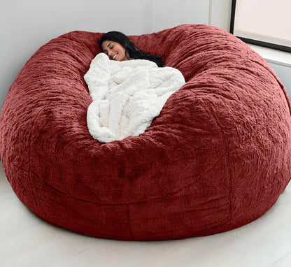 Soft Warm 180*90cm Fur Giant Removable Washable Bean Bag Bed Cover Comfortable Living Room Furniture Lazy Sofa Coat