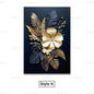 Luxury Black Gold Plant Leaves Canvas Poster Print Modern Home Abstract Wall Art Painting Living Room Luxury Decoration Gift