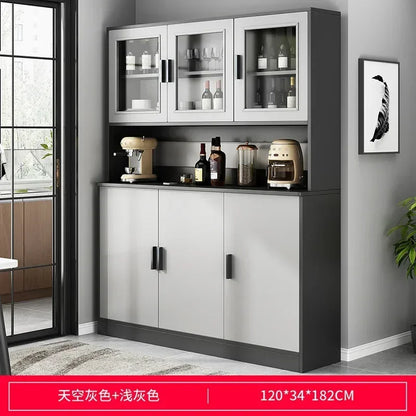 Modern Tall Minimalist Sideboard Buffet Slate Cupboard Living Room Furniture Entrance Hall Console Table Kitchen Storage Cabinet