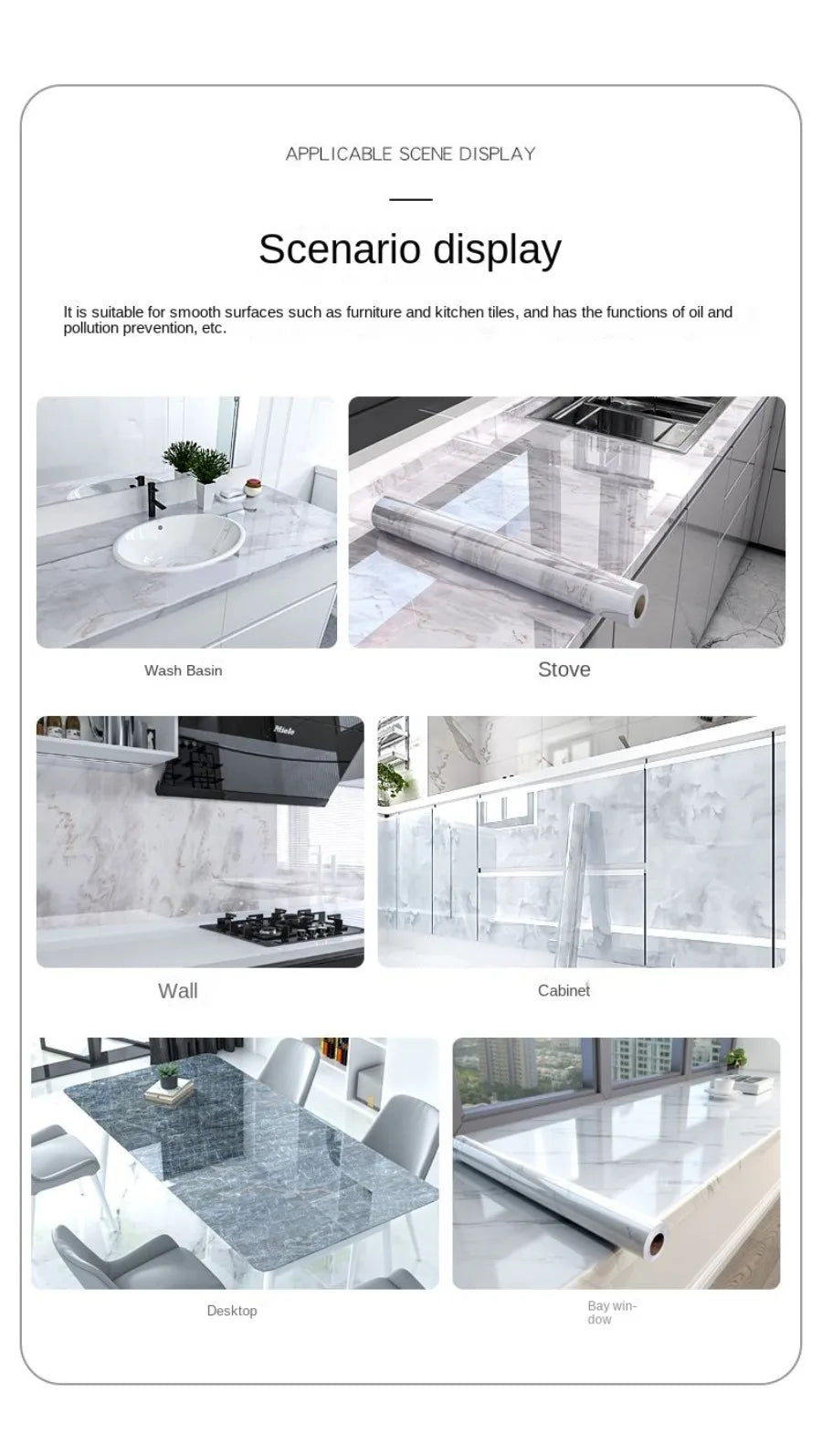 Foil Marble Self Adhesive Waterproof Wallpaper for Bathroom Wall Deocr Kitchen Oil Peoof High Temperature Resistance Stickers