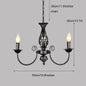 American Simple Living Room Light Modern Dining Room Bedroom Chandelier Black Iron Nordic Style Room Decoration Lighting Chandel