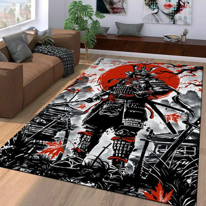 15 Size Samurai Spirits Pattern Rug Carpet for Living Room Bathroom Mat Creative Doormat Carpet for Bedroom Home Decor Play Mat