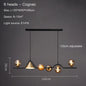Nordic Black LED Chandelier For Living Room Kitchen Modern Home Indoor Ceiling Lighting Fixtures Glass Ball E14 Hanging Lamps
