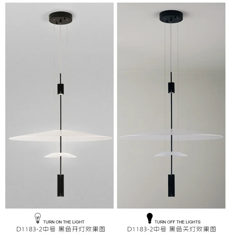 Modern Flying Saucer LED Pendant Lights Personality Home Decor Hanging Lamp Dining Table Bar Living Room Artistic UFO Chandelier