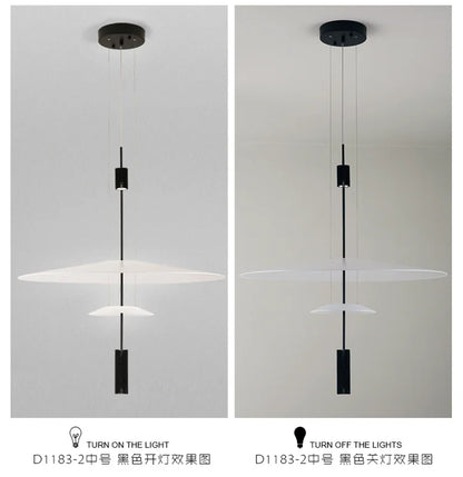 Modern Flying Saucer LED Pendant Lights Personality Home Decor Hanging Lamp Dining Table Bar Living Room Artistic UFO Chandelier