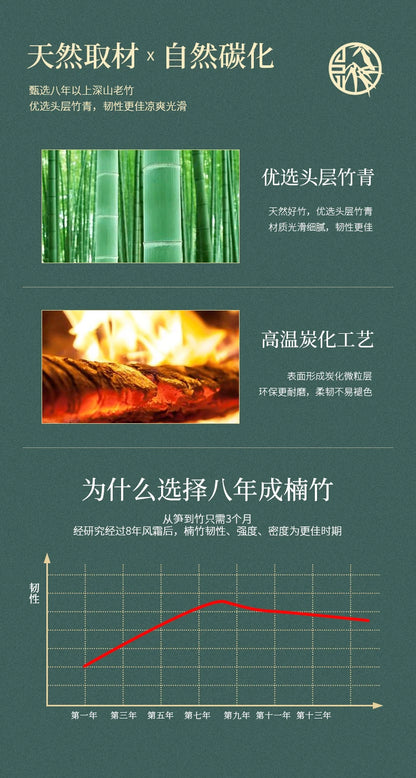 Bamboo mat cool mat household foldable natural carbonized mattress summer double-sided dual-use dormitory summer ice mat