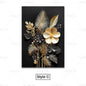 Luxury Black Gold Plant Leaves Canvas Poster Print Modern Home Abstract Wall Art Painting Living Room Luxury Decoration Gift
