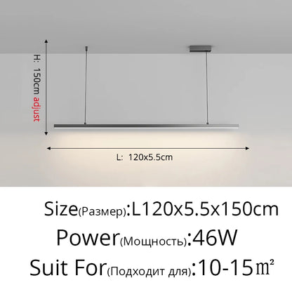 Modern Led Minimalist Long Pendant Lights For Home Villa Living Bedroom Dining Room Study Indoor Lighting Decoration Lamps