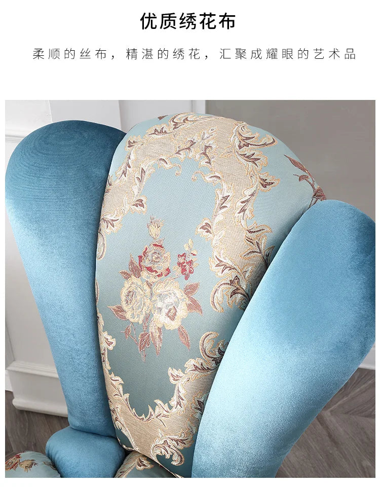 European-Style Leisure Chair Coffee Table Three-Piece Living Room Sofa Couch Balcony Table and Chair Living Room