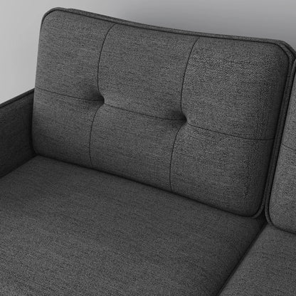HOMCOM Modern Upholstered Two Seater Sofa for Bedroom Living Room