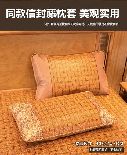 Cool mat summer rattan mat dual-use student dormitory single double foldable mattress summer natural pure rattan straw mat home