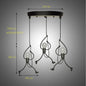 Pendant Lights Nordic Little Iron Man Hanging Lamp Retro Loft Lighting for Children's Room Kitchen Restaurant Coffee Bar Home