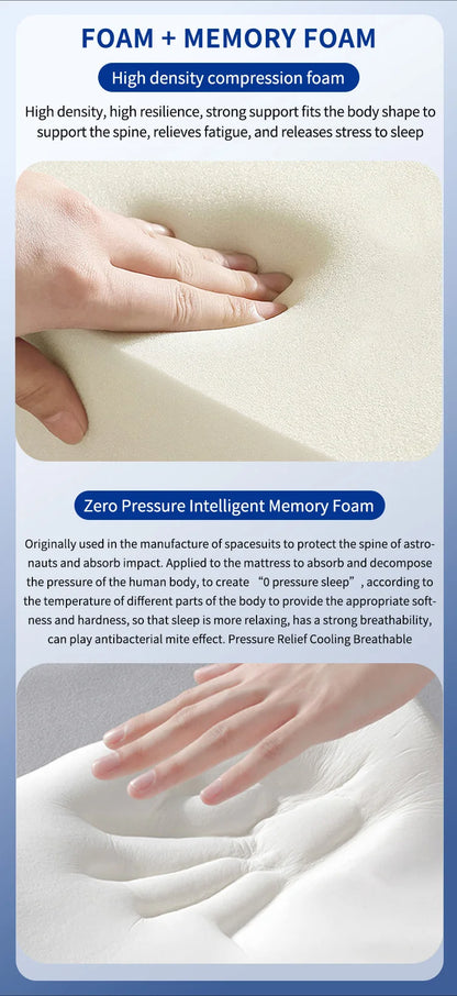 Natural Jute Coconut Palm Mattress High Hardness Mite-Resistant Knit Glue-Free for Double Bed Home Furniture
