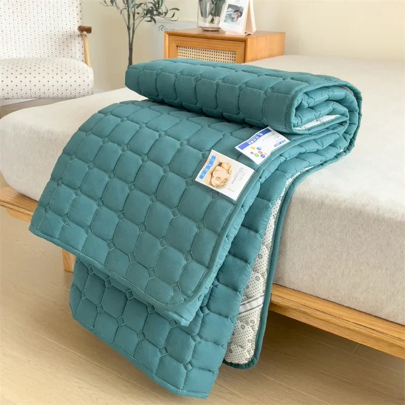 Green Tea Mattress Topper Cooling Pad Ultra-Soft and Breathable Bed Mattress Cover with Deep Pocket Foldable Tatami Floor 매트리스