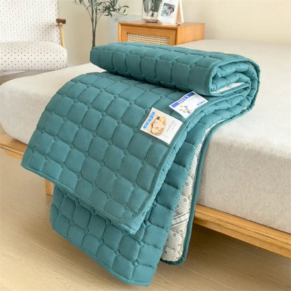 Green Tea Mattress Topper Cooling Pad Ultra-Soft and Breathable Bed Mattress Cover with Deep Pocket Foldable Tatami Floor 매트리스