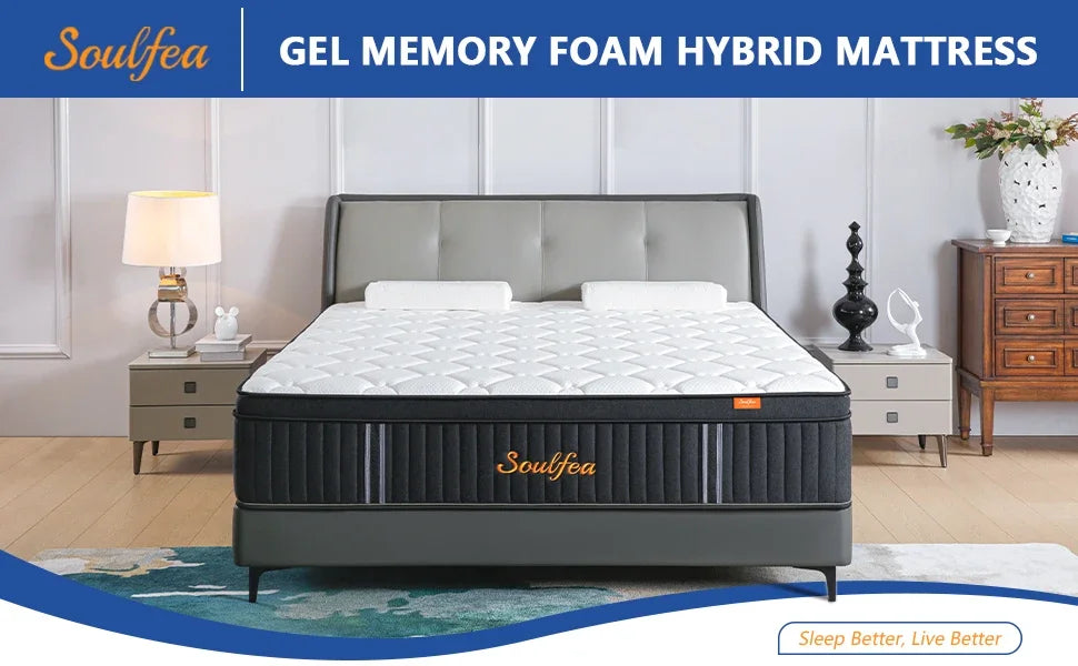 Size ,12 Inch Hybrid Full Mattress in a Box with Memory Foam & Individual Pocket Spring for Edge Support,Pressu