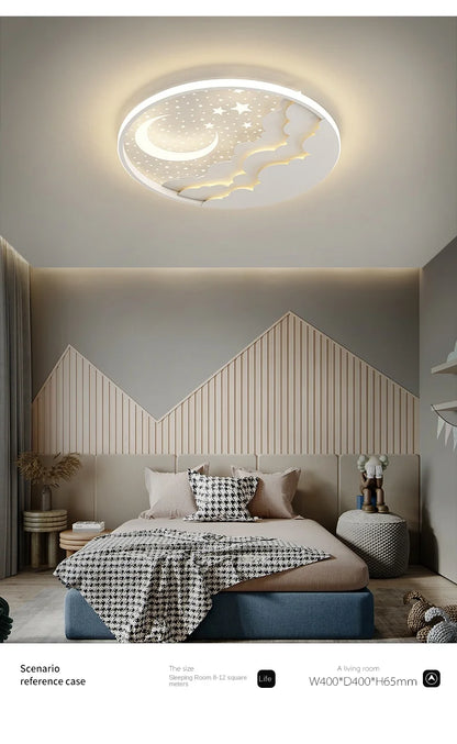 SANDYHA Nordic Children LED Ceiling Lamp Lantern Nursery Bedroom Kids Room Lustres Lampara Techo Para Quarto Home Decor Lighting