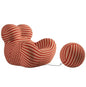 Luxury Mom's Embrace Bean Bag Sofa with Ottoman Modern Striped Cozy Seating for Living Room Bedroom Lounge Chair Decor Furniture