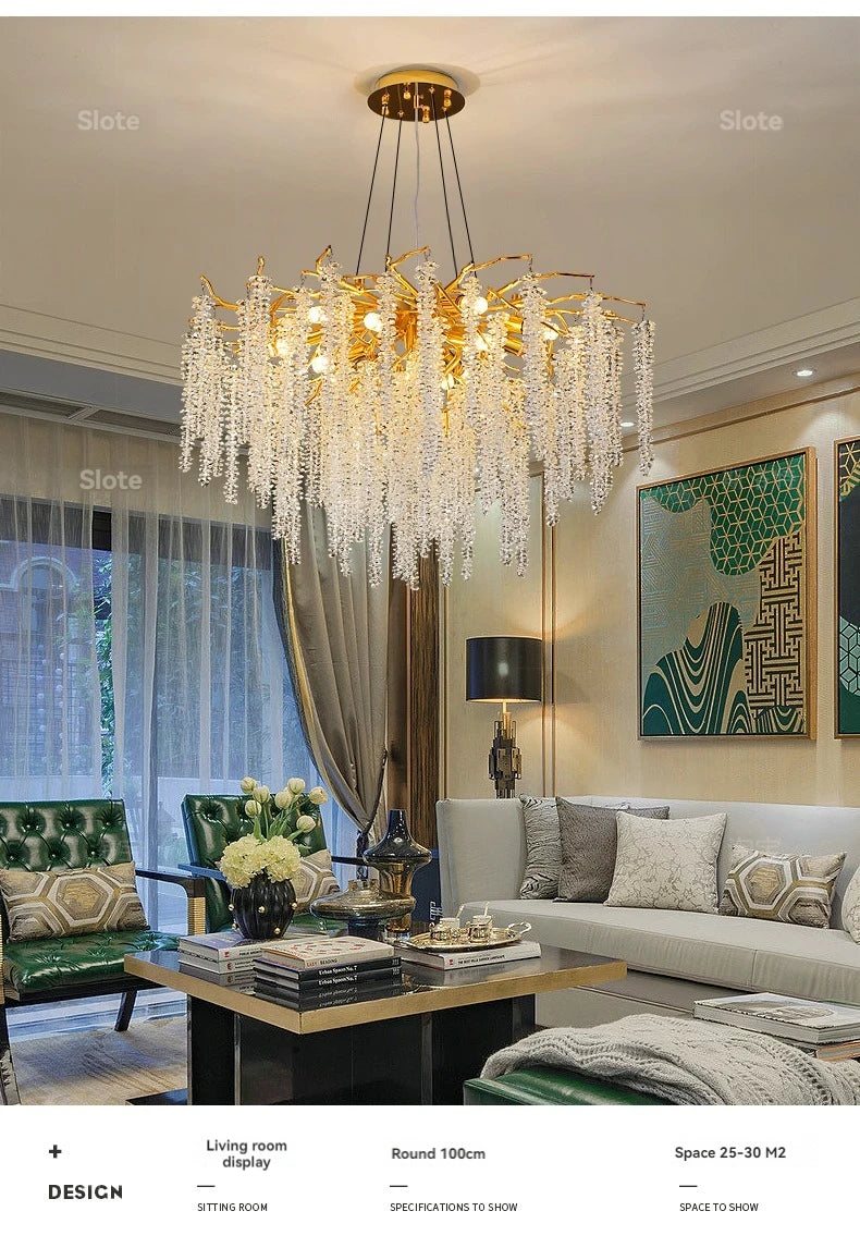 Silver Round Crystal Ceiling Chandelier Light For Bedroom Living Room Dining Kitchen Chrome K9 Crystal Ceiling Light Chandelier