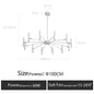 Living room lamp, new light luxury bedroom chandelier Nordic lamps modern minimalist atmosphere For home dining room Lights