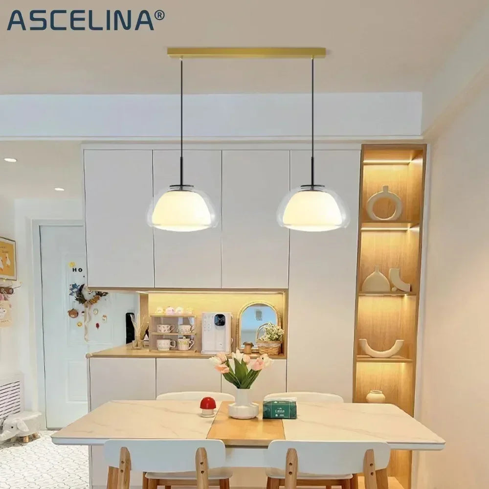Lustre Glass Hanging Lamps Modern Luxury Home Decor Pendant Light Bedroom Living Room Kitchen Dining Table Cafe Suspend Fixture