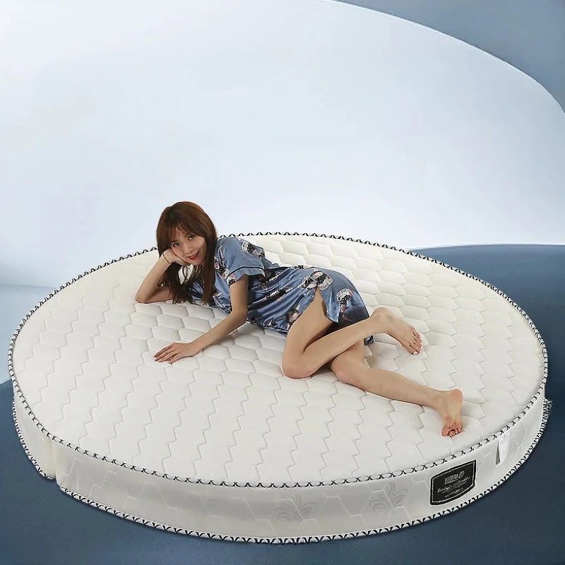 Cozy Spring Round Mattresses Hard Foldable Folding Queen Round Mattress King Size Sleeping Colchon Plegable Bedroom Furniture