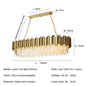 Light luxury golden luxury chandelier interior lighting hotel living room ceiling Led glossy lighting fixture crystal chandelier