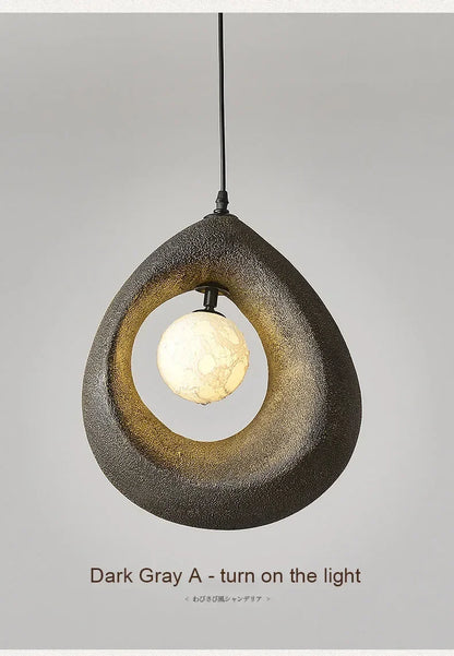 Japanese Wabi Sabi Pendant Lights Minimalist Bedroom Kitchen Island G9 LED Chandeliers Home Decor Living Room Hanging Lamps