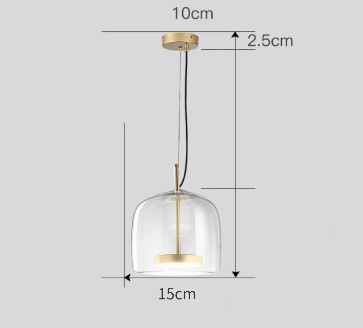 Glass LED Pendant Light for Kitchen, Restaurant, Hanging Lamp, Modern Bedroom, Bedside Shop Decoration, Ceiling Chandeliers, Lustres Decor