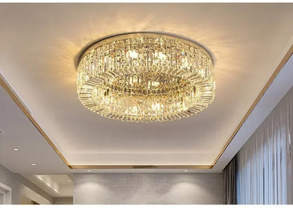Luxury Modern Minimalist Crystal Glass Round Ceiling Chandelier for  Living Room Bedroom Study Led Indoor Lighting Decor
