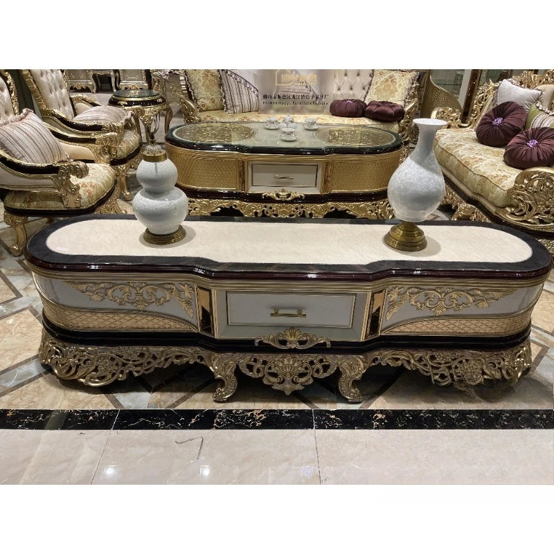 Solid wood carved fabric sofa classic Turkish furniture living room sofa