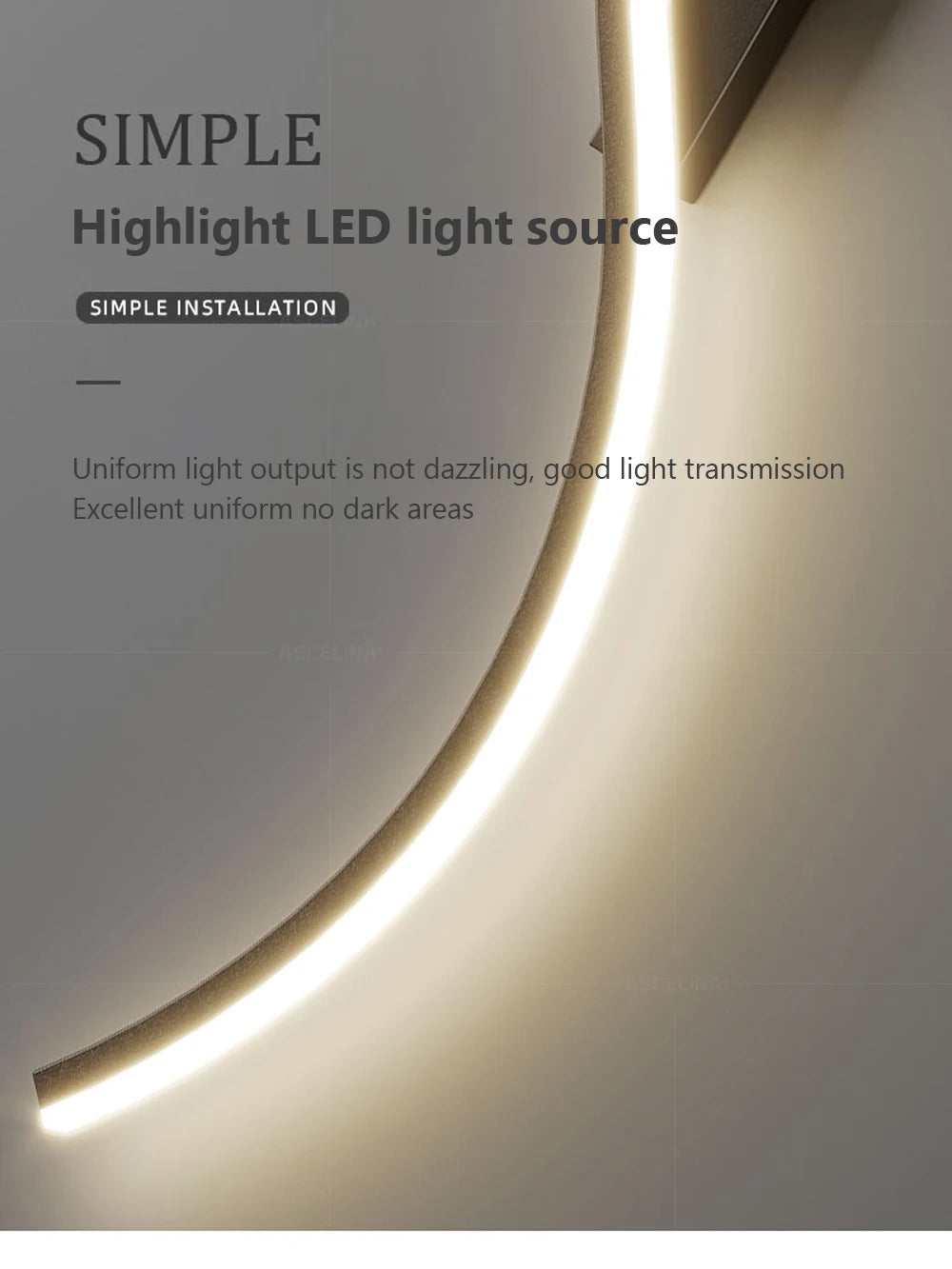 LED Wall Lamp 60/80/100CM Smart Remote Control Adjustable Color Temperature Brightness Bedroom Bedside Living Room Wall Sconces