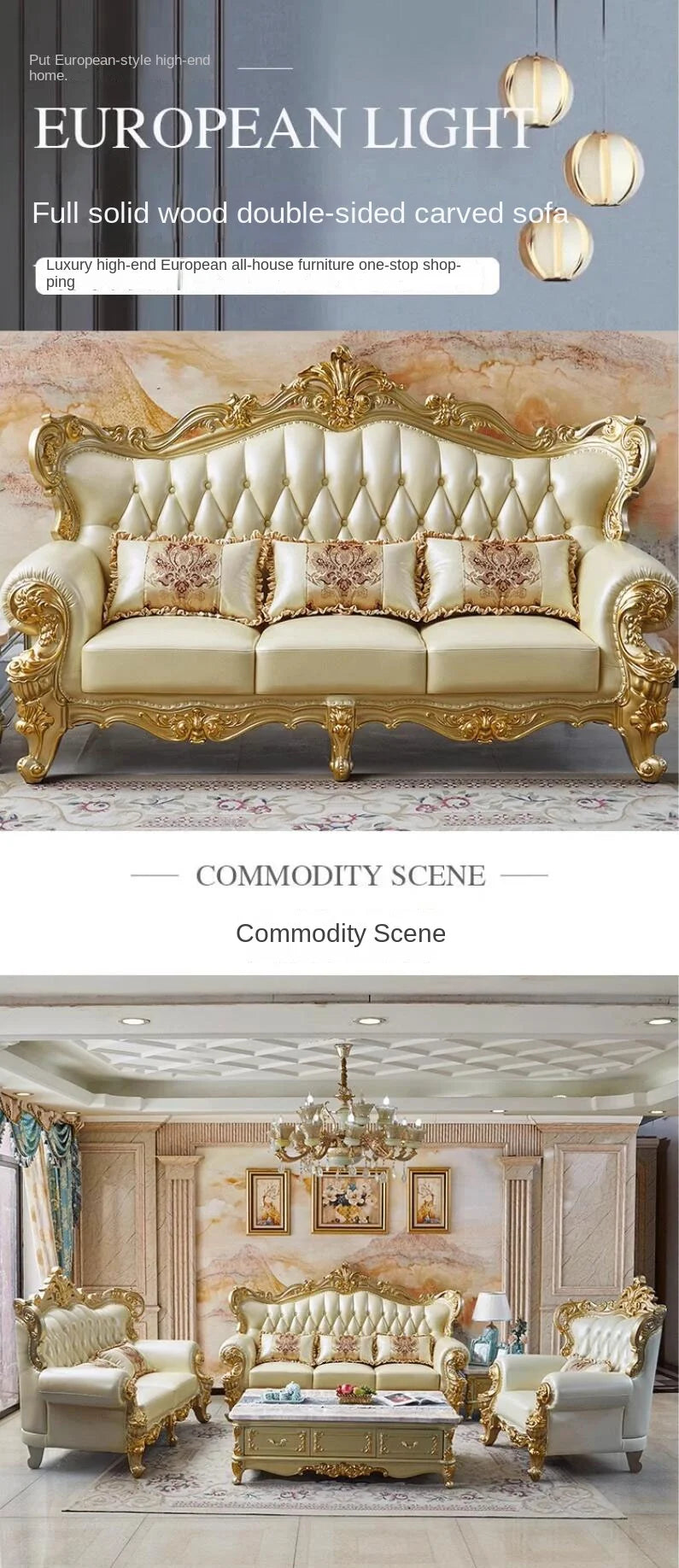 Large Filler Golden Sofas Wood Design Reclining Designer Luxury Couch Lounges Modular Nordic Canape Salon Furniture Home