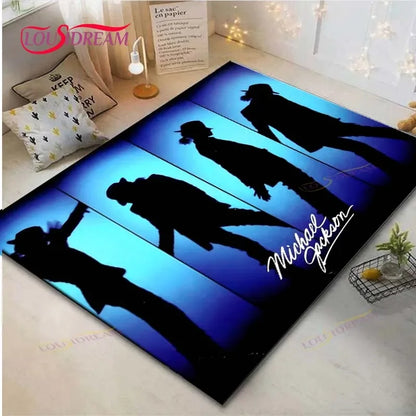 Fashion M-Michael-Jackson Printed  Carpets Living Room Anti-Skid Area Rug Kids Bedroom Mats Yoga Mat Large Carpet Decor